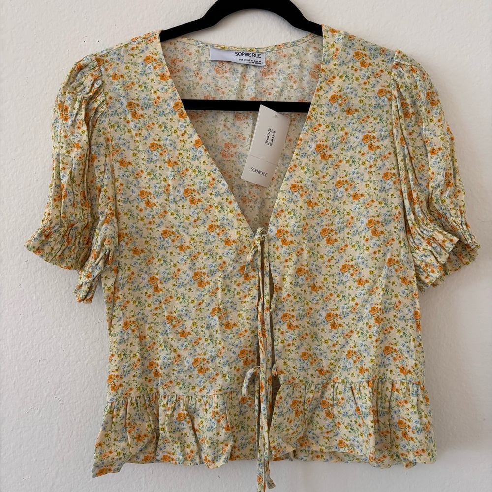 Sophie Rue Floral Yellow Top